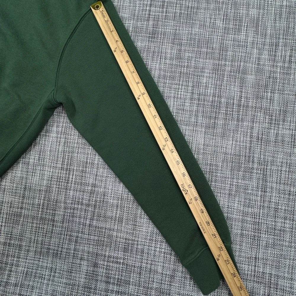 Nike Club Fleece Hoodie Mens Medium Green Cotton Blend Pullover Swoosh Logo